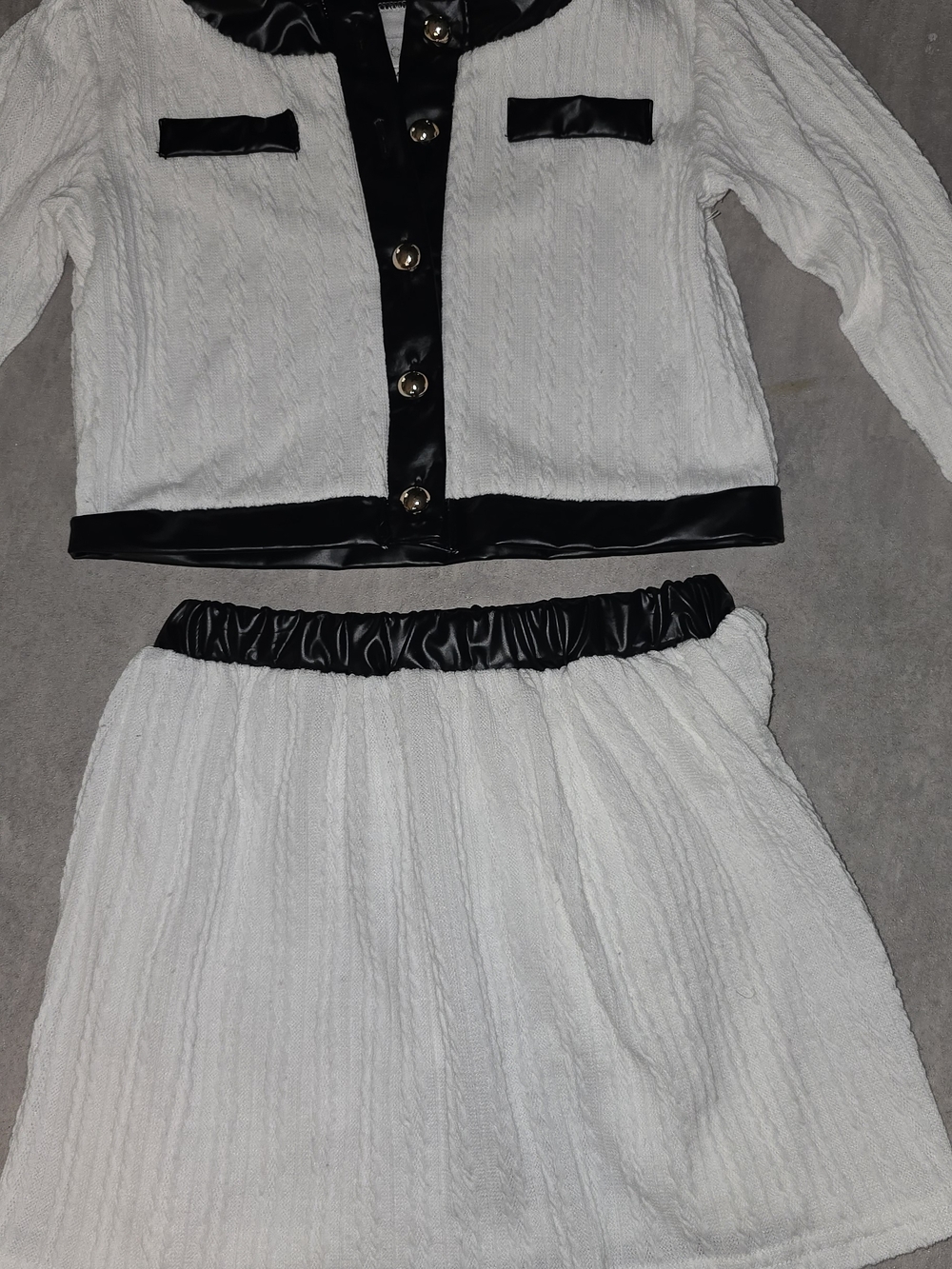 Rachel Zoe White and Black Girls Two-Piece Matching Set